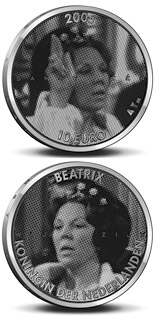 10 euro coin 25. Anniversary of the accession to the throne by Queen Beatrix  | Netherlands 2004