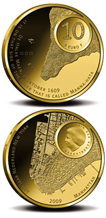 10 euro coin Manhattan 400 Years | Netherlands 2009