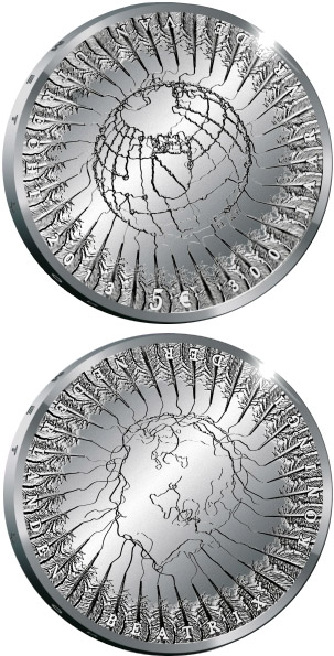 Image of 5 euro coin - 300 years of the Treaty of Utrecht | Netherlands 2013.  The Silver coin is of Proof, UNC quality.