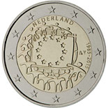 2 euro coin The 30th anniversary of the EU flag | Netherlands 2015