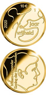10 euro coin 75 Years of Freedom | Netherlands 2020