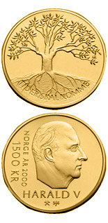 1500 krone coin Millennium | Norway 2000