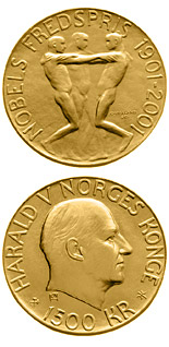 1500 krone coin 100th Anniversary of the Nobel Peace Prize | Norway 2001