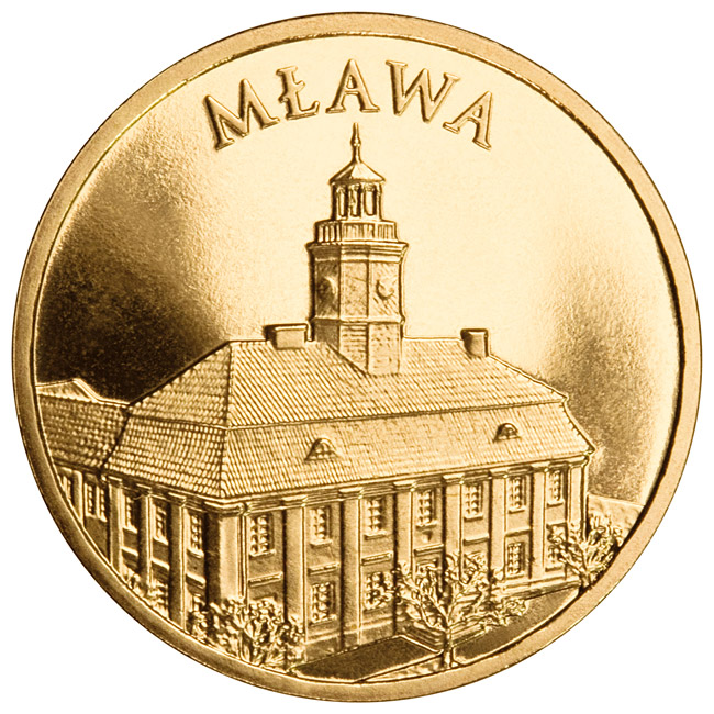 Image of 2 zloty coin - Mława | Poland 2011.  The Nordic gold (CuZnAl) coin is of UNC quality.