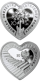 10 zloty coin 20 Years of The Great Orchestra of Christmas Charity  | Poland 2012