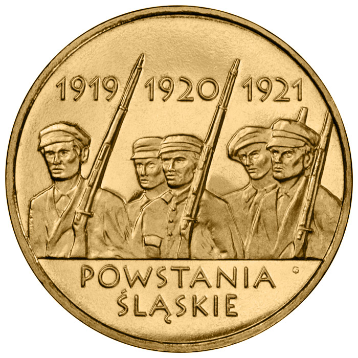 Image of 2 zloty coin - Silesian Uprisings  | Poland 2011.  The Nordic gold (CuZnAl) coin is of UNC quality.