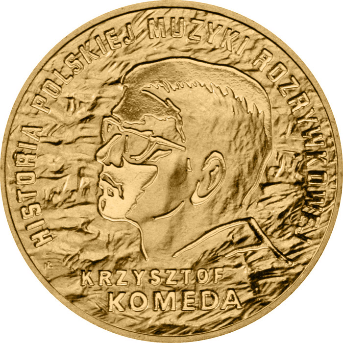 Image of 2 zloty coin - Krzysztof Komeda  | Poland 2010.  The Nordic gold (CuZnAl) coin is of UNC quality.