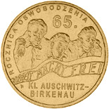 2 zloty coin 65th anniversary of liberation of KL Auschwitz-Birkenau  | Poland 2010