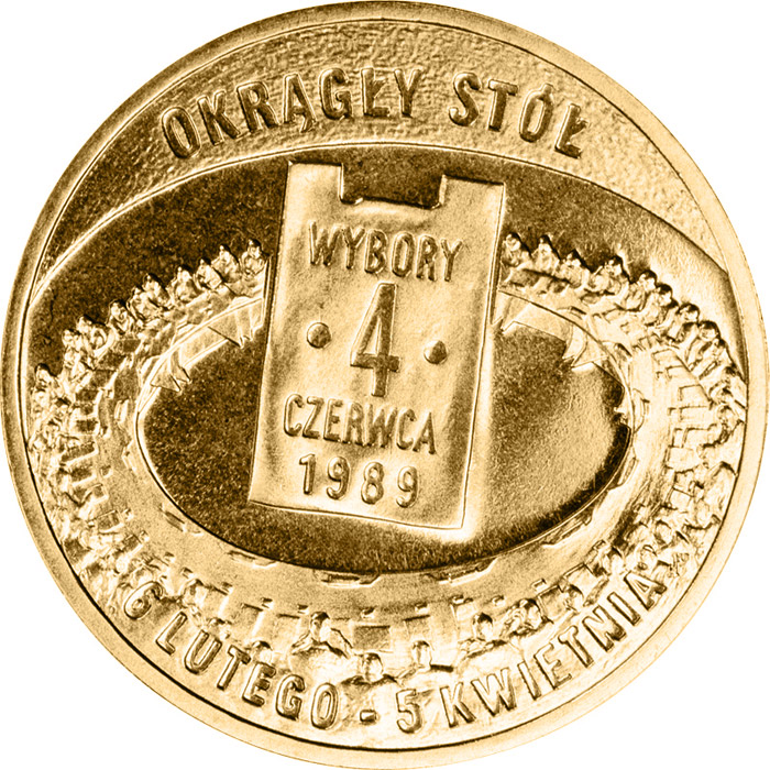 Image of 2 zloty coin - General elections of 4 June 1989  | Poland 2009.  The Nordic gold (CuZnAl) coin is of UNC quality.