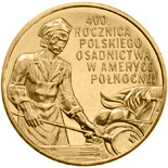 2 zloty coin 400th Anniversary of Polish Settlement in North America  | Poland 2008