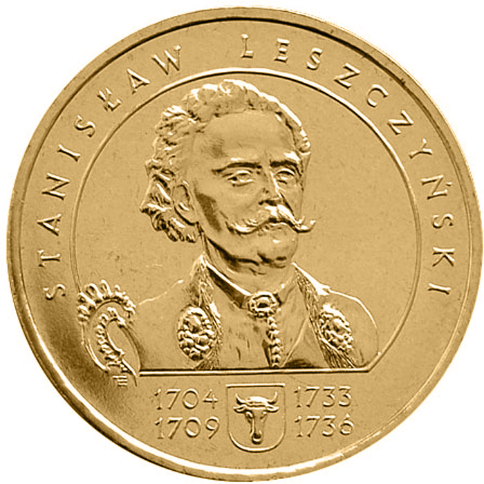 Image of 2 zloty coin - Stanisław Leszczyński  | Poland 2003.  The Nordic gold (CuZnAl) coin is of UNC quality.