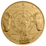 Image of 2 zloty coin - 750th anniversary of the granting municipal rights to Poznań  | Poland 2003.  The Nordic gold (CuZnAl) coin is of UNC quality.