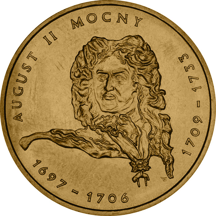Image of 2 zloty coin - August II the Strong  | Poland 2002.  The Nordic gold (CuZnAl) coin is of UNC quality.