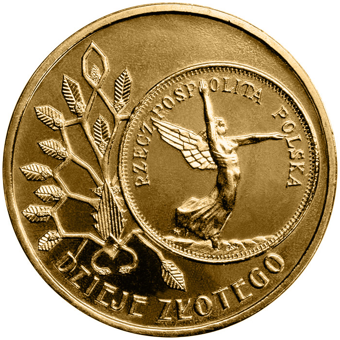 Image of 2 zloty coin - 5 zloty of 1928 issue  | Poland 2007.  The Nordic gold (CuZnAl) coin is of UNC quality.