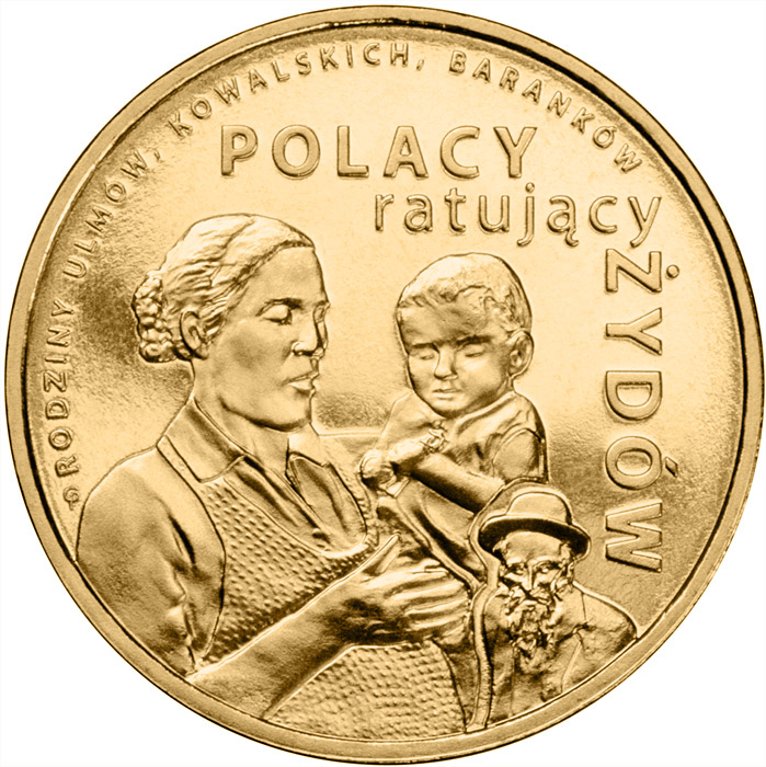 Image of 2 zloty coin - The Ulma, Baranek and Kowalski Families | Poland 2012.  The Nordic gold (CuZnAl) coin is of UNC quality.
