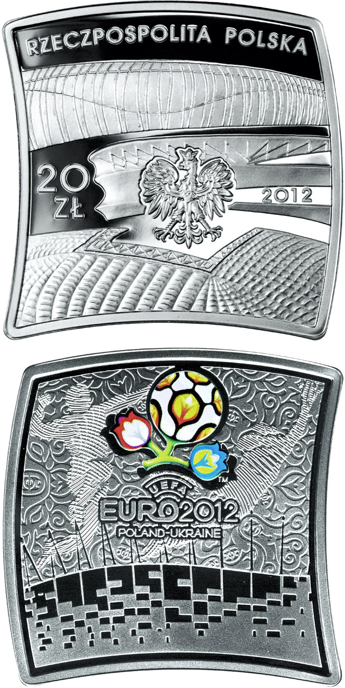 Image of 20 zloty coin - UEFA EURO 2012 | Poland 2012.  The Silver coin is of Proof quality.