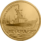 2 zloty coin Pulaski Guided-missile Frigate | Poland 2013