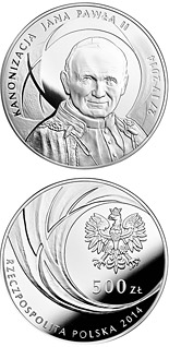 500 zloty coin Canonisation of John Paul II, 27 IV 2014 | Poland 2014