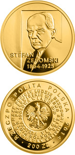 200 zloty coin 150th anniversary of the birth of Stefan Żeromski | Poland 2014