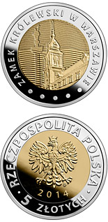 5 zloty coin The Royal Castle in Warsaw  | Poland 2014