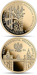 200 zloty coin 200th Anniversary of the Establishment of the University of Warsaw | Poland 2016