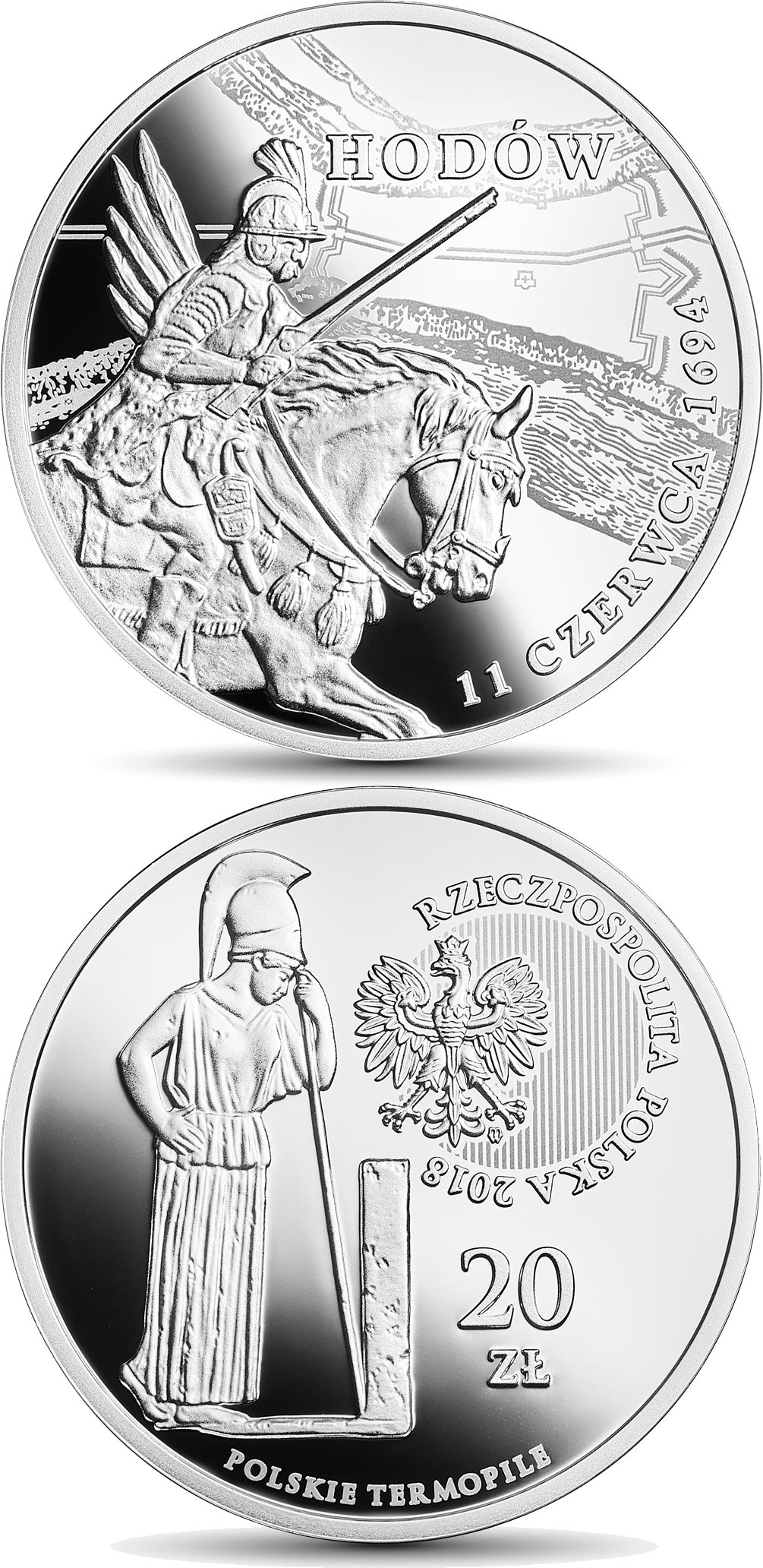 Image of 20 zloty coin - Hodów | Poland 2018.  The Silver coin is of Proof quality.