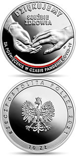 10 zloty coin We thank healthcare workers for their dedication during the COVID-19 pandemic  | Poland 2021