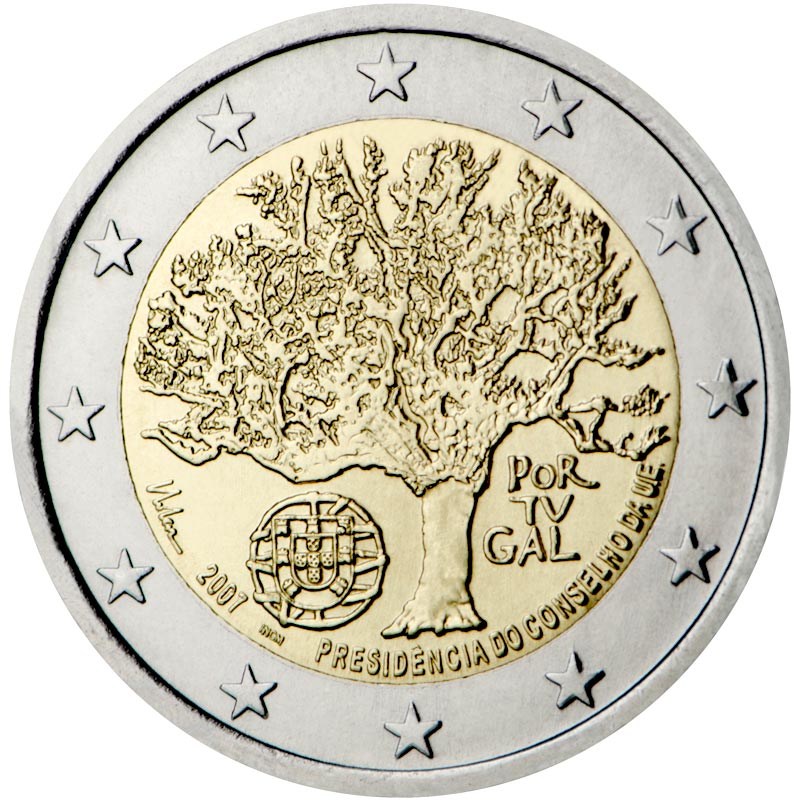 Image of 2 euro coin - Portuguese Presidency of the Council of the European Union | Portugal 2007