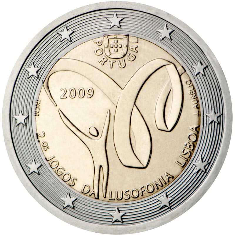Image of 2 euro coin - Lusophony Games | Portugal 2009