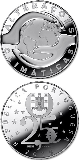 Image of 2.5 euro coin - The Climate Change | Portugal 2015