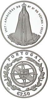 2.5 euro coin 100 Years of Fatima | Portugal 2017