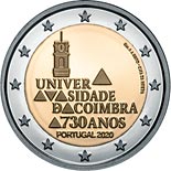2 euro coin 730 Years of the University of Coimbra | Portugal 2020