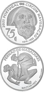 7.5 euro coin 5th Centenary of Ferdinand Magellan Circumnavigation - Mactan 1521 | Portugal 2021