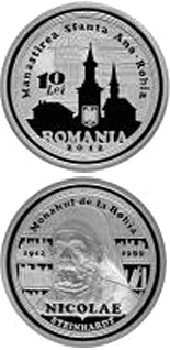 Image of 10 leu coin - 100 years since Nicolae Steinhardt’s birth | Romania 2012