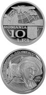 Image of 10 leu coin - The 125th anniversary of the birth of Elena Caragiani-Stoinescu | Romania 2012.  The Silver coin is of Proof quality.