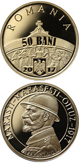50 bani coin 100 years since the Romanian Army’s victories at Mărăşti, Mărăşeşti and Oituz | Romania 2017
