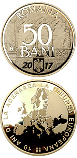50 bani coin 10 years since Romania’s accession to the European Union | Romania 2017