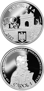 10 leu coin 140 years since the proclamation of Romania’s independence | Romania 2017