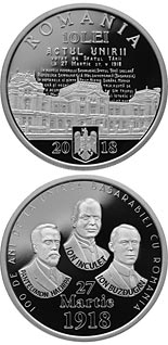 10 leu coin 100 years since the union of Bessarabia with Romania | Romania 2018