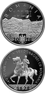 10 leu coin 140 years since the union of Dobruja with Romania | Romania 2018