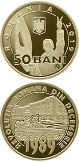 50 bani coin 30 years since the Romanian Revolution of December 1989 | Romania 2019