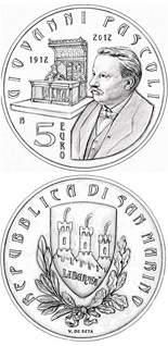 5 euro coin 100th Anniversary of the Death of Giovanni Pascoli | San Marino 2012