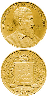 50 euro coin 500th Anniversary of Giovan Battista Belluzzi | San Marino 2006