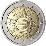 2 euro coin Ten years of euro | San Marino 2012
