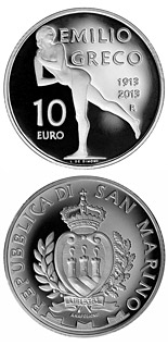 10 euro coin 100th Anniversary of the Birth of Emilio Greco | San Marino 2013