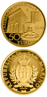 50 euro coin Architectural Elements: Castle of Serravalle | San Marino 2013