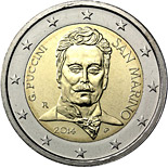 2 euro coin 90th Anniversary of the Death of Giacomo Puccini | San Marino 2014