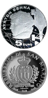 5 euro coin 20th anniversary of the death of Ayrton Senna | San Marino 2014