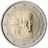 2 euro coin 500th Anniversary of the death of Bramante Lazzari delle Penne di San Marino | San Marino 2014