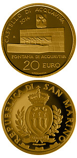 20 euro coin Architectural elements of San Marino: Castles of Acquaviva and Domagnano | San Marino 2014